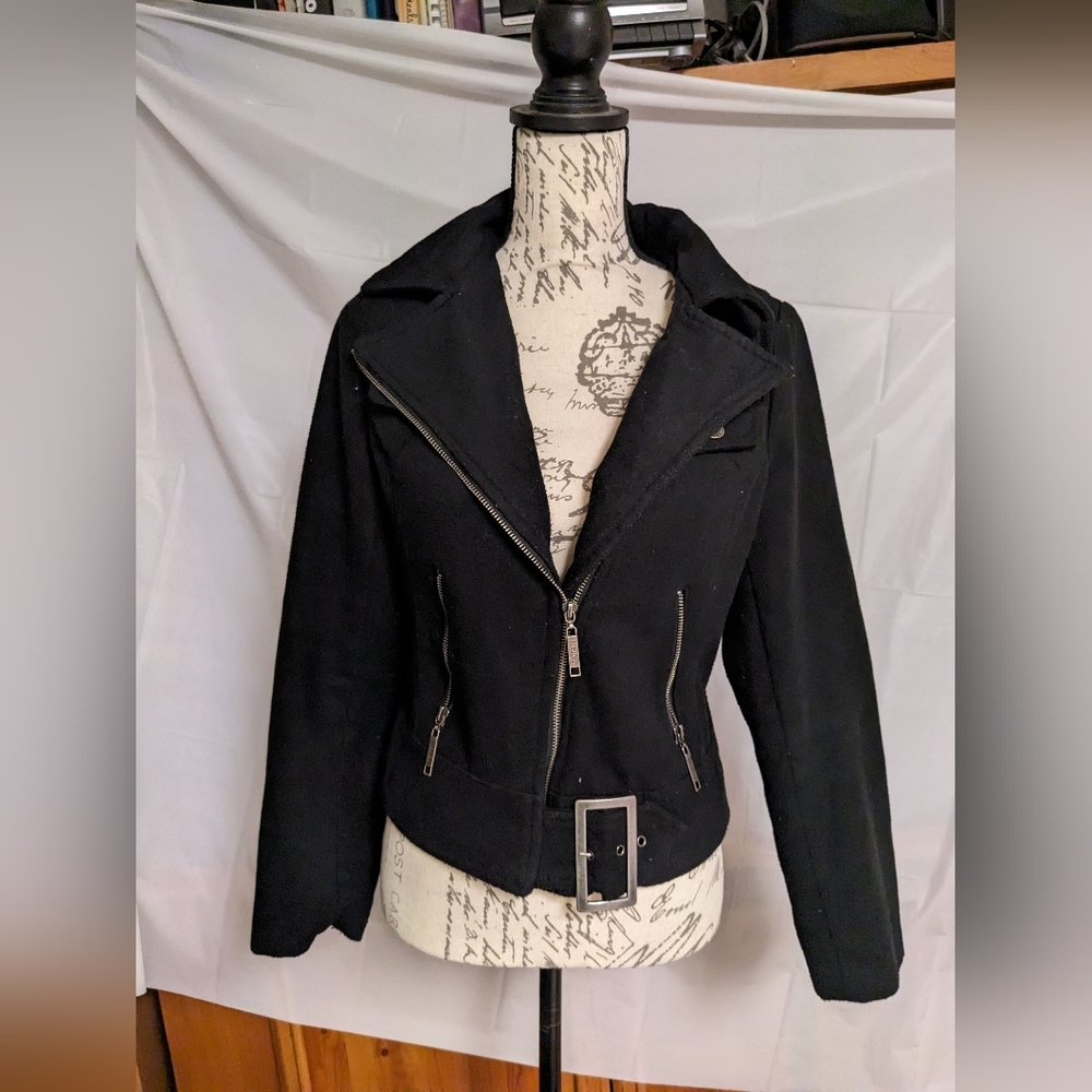 Black moto jacket size M from Jou Jou